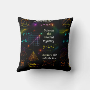 MATHS "TRALALERO TRALALA" Geometric Equation Puzzl Cushion