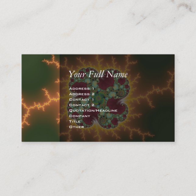 Matilda 17 - Fractal Art Business Card (Front)