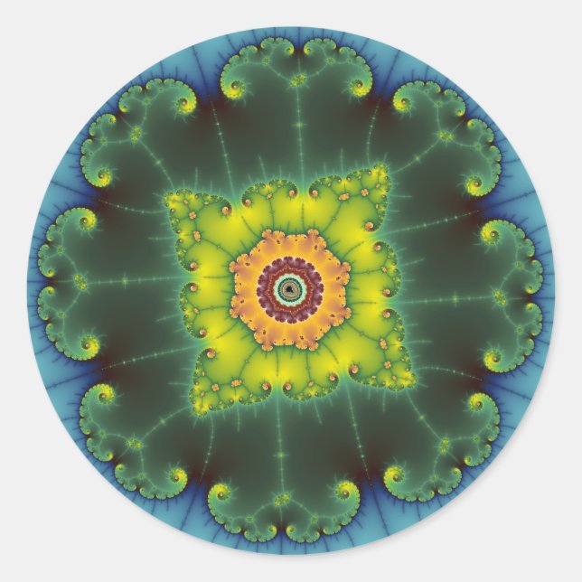 Matilda 1 - Fractal Art Classic Round Sticker (Front)