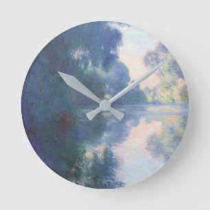 Matinee sur la Seine, 1897 (oil on canvas) Round Clock