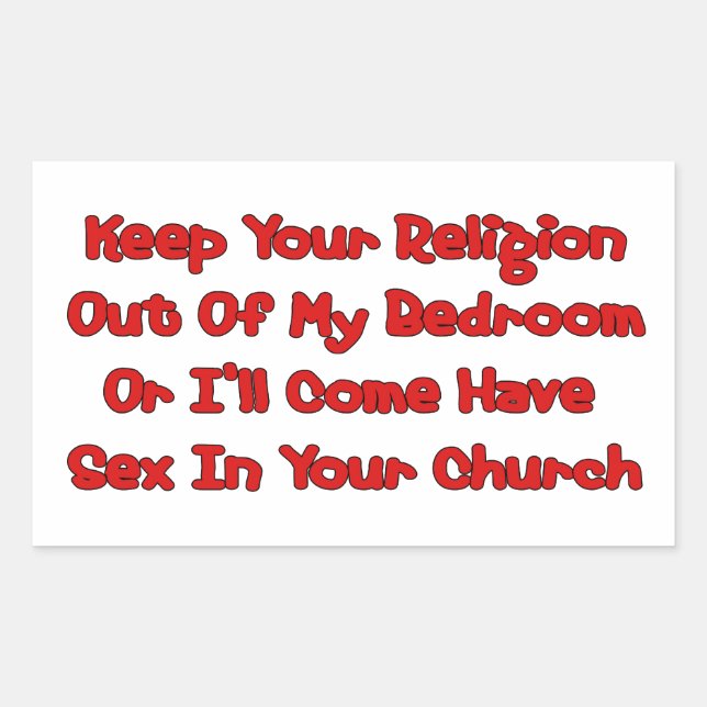 Mating In Your Church Rectangular Sticker (Front)