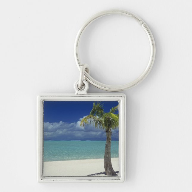 Matira Beach on the island of Bora Bora, 2 Key Ring (Front)