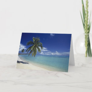 Matira Beach on the island of Bora Bora, Card