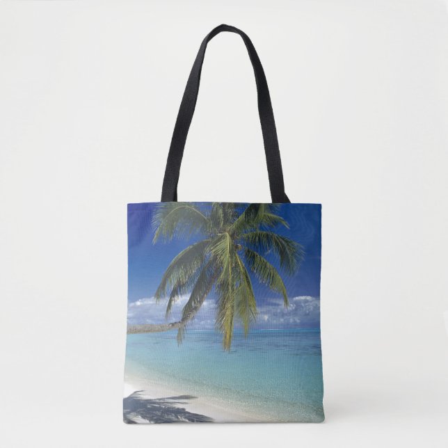 Matira Beach on the island of Bora Bora, Society Tote Bag (Front)
