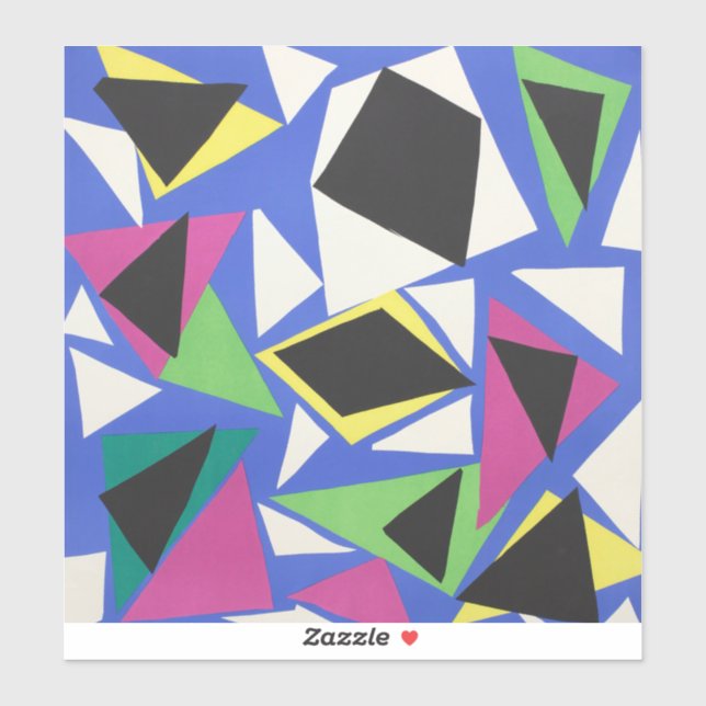 Matisse Abstract Geometric Blue Cut Out Art (Sheet)