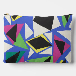 Matisse Abstract Geometric Blue Cut Out Art Accessory Pouch