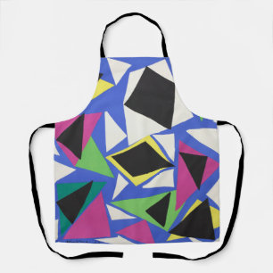 Matisse Abstract Geometric Blue Cut Out Art Apron