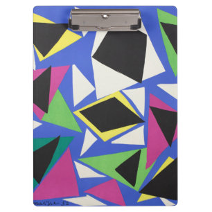 Matisse Abstract Geometric Blue Cut Out Art Clipboard