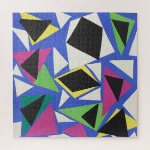 Matisse Abstract Geometric Blue Cut Out Art Jigsaw Puzzle