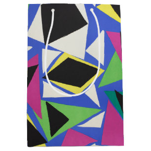 Matisse Abstract Geometric Blue Cut Out Art Medium Gift Bag