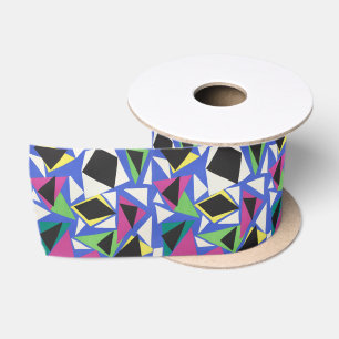 Matisse Abstract Geometric Blue Cut Out Art Satin Ribbon