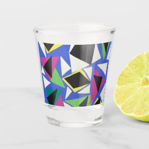 Matisse Abstract Geometric Blue Cut Out Art Shot Glass