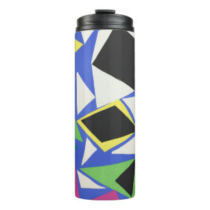 Matisse Abstract Geometric Blue Cut Out Art Thermal Tumbler