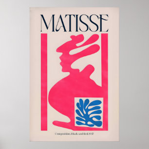Matisse Art Print Composition Pink Blue Abstract