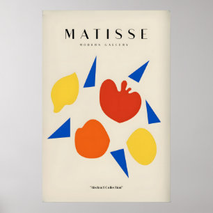 Matisse Art Prints - Abstract Fruit Shapes Blue