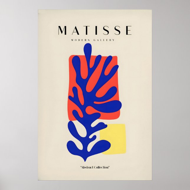 Matisse Art Prints - Blue Coral Abstract Colour (Front)