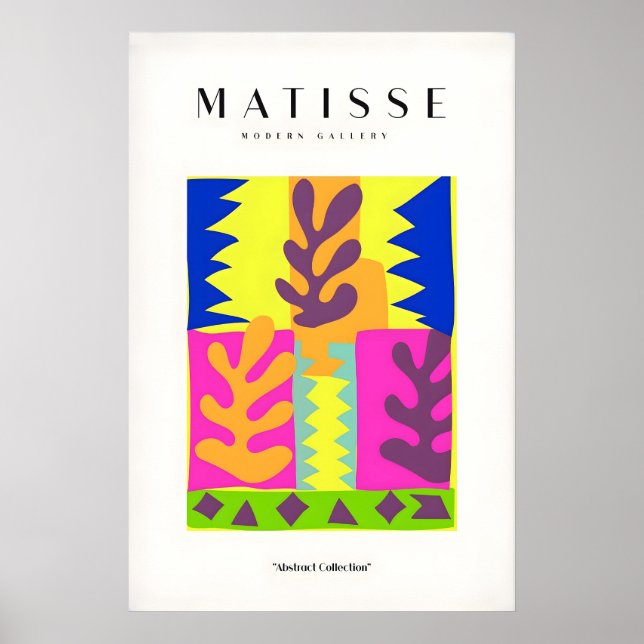 Matisse Art Prints - Colourful Abstract Leaves (Front)