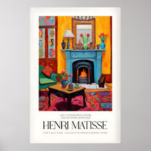 Matisse Art Prints - Cosy Fireplace Interior