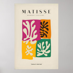 Matisse Art Prints - Four Block Abstract Leaves