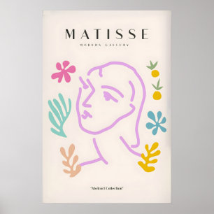 Matisse Art Prints -Line Art Face Abstract