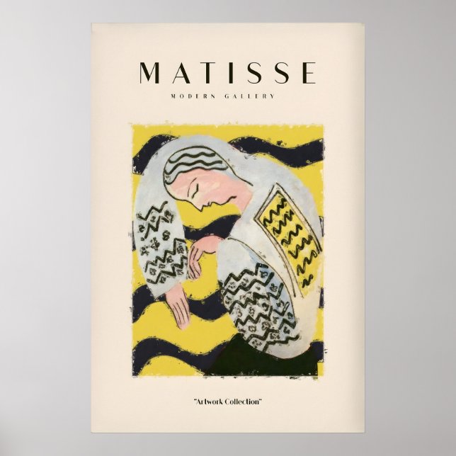 Matisse Art Prints - Resting Woman Patterned (Front)