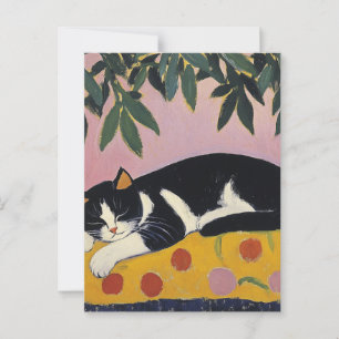 Matisse Black Cat Vintage Postcard