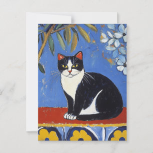 Matisse Black Cat Vintage Postcard 