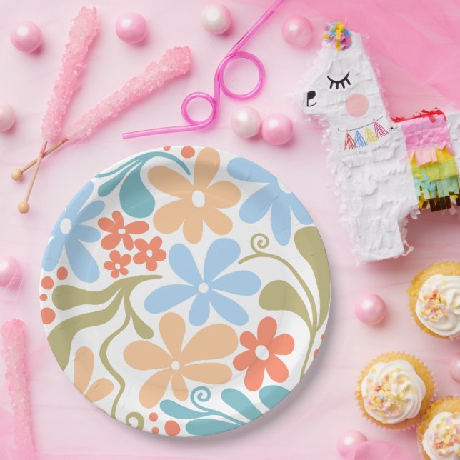 Matisse Daisies Pattern  Paper Plate (Party)