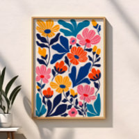 Matisse Inspired Abstract Contemporary Floral