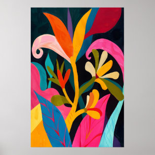 Matisse Inspired Floral Art Print Botanical Wall