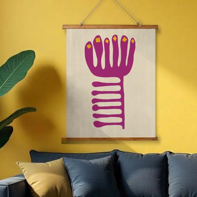 Matisse Inspired Purple and Yellow Hanging Tapestry (Creator Uploaded)