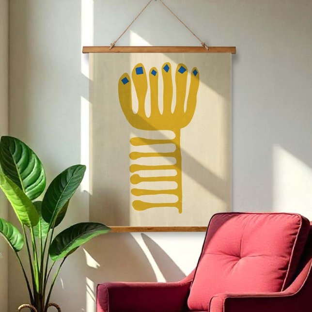 Matisse Inspired Yellow and Blue  Hanging Tapestry (Creator Uploaded)