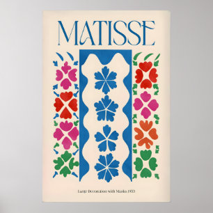 Matisse Largeation with Masks Vertical Panel Art Poster