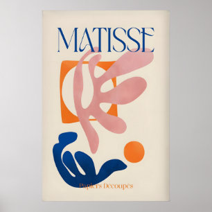 Matisse Papiers Découpés Pink Blue Abstract Art Poster