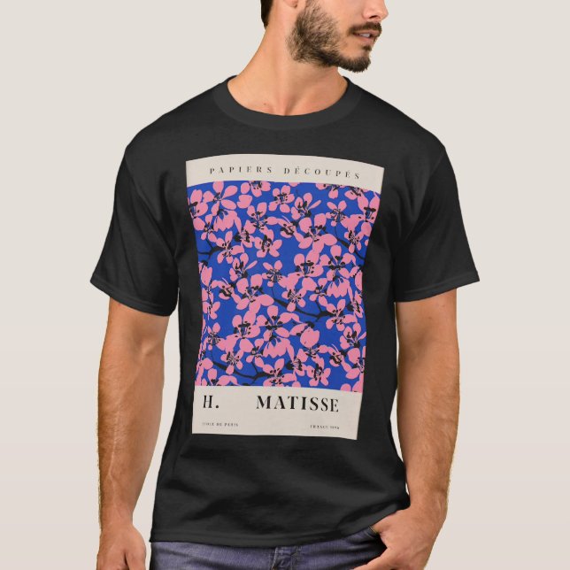 Matisse Papiers Decoupes Pink Flower Classic T-Shi T-Shirt (Front)