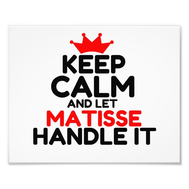 MATISSE PHOTO PRINT (Front)