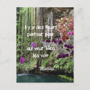 Matisse quote in french postcard