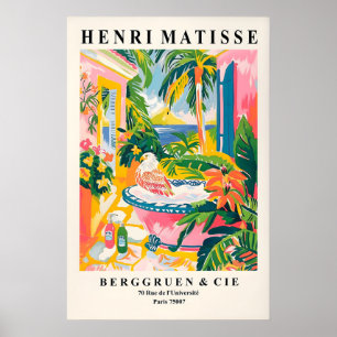 Matisse Style Eagle in Bathtub Art Print