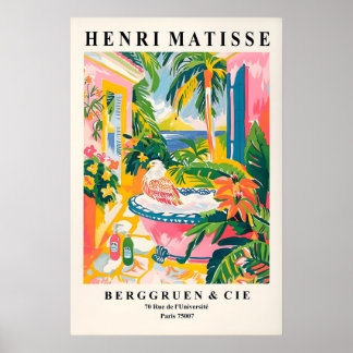 Matisse Style Eagle in Bathtub Art Print