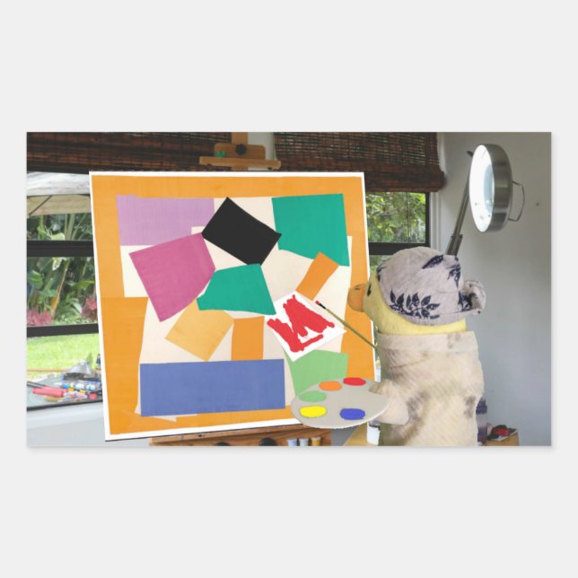 Matisse The Snail in oil by Danny Duck  Rectangular Sticker (Front)