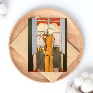 Matisse, Violinist at the Window Fine Art Postcard