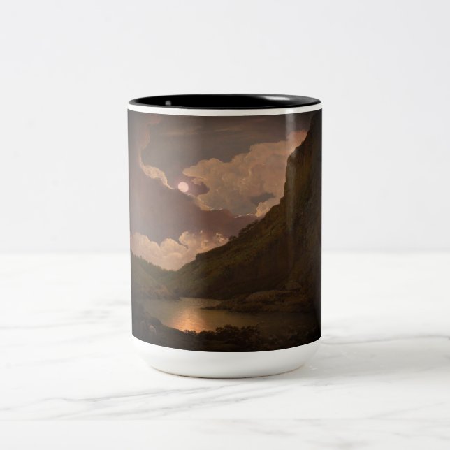 Matlock Tor by Moonlight Two-Tone Coffee Mug (Center)