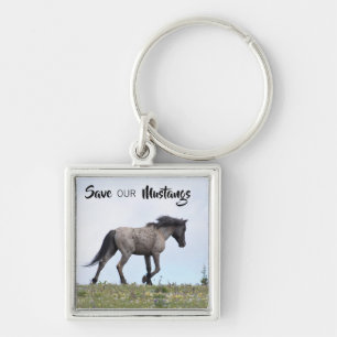 Mato Ska's Determination (Save Our Mustangs) - Key Ring