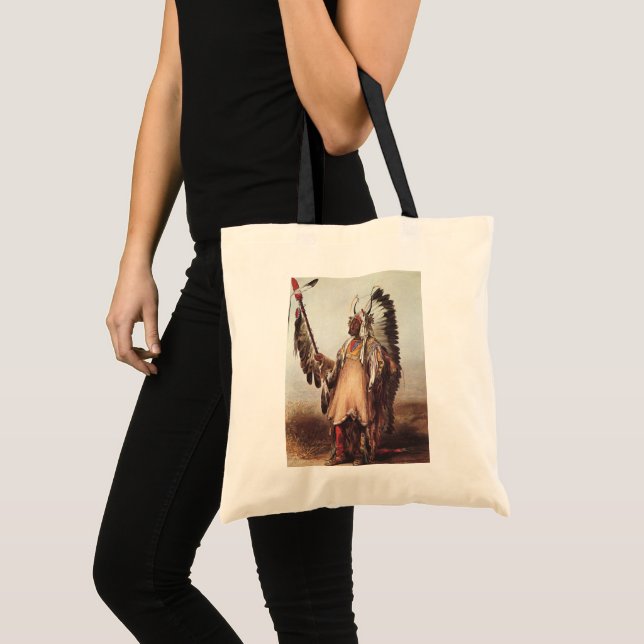Mato-Tope, A Mandan Chief Portrait by Karl Bodmer Tote Bag (Front (Product))