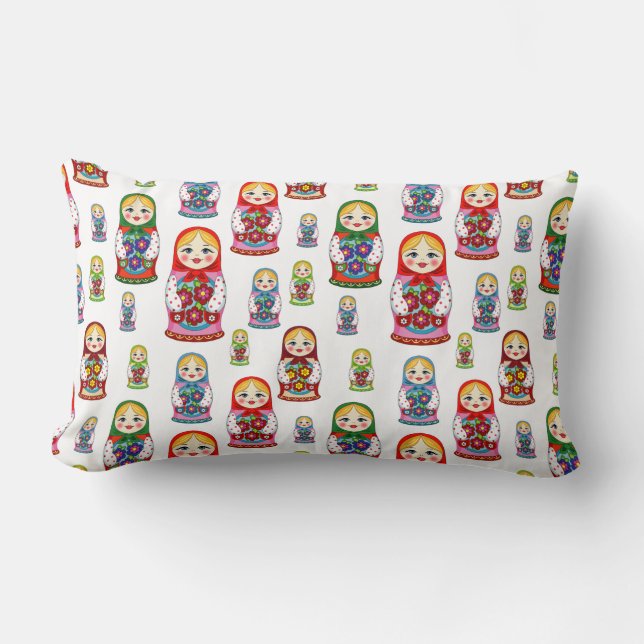 Matreshka Pattern Lumbar Cushion (Front)