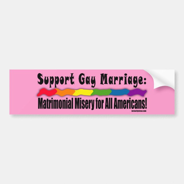 Matrimonial Misery Equality Bumper Sticker (Front)