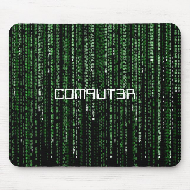 Matrix-Code, C0M9UT3R Mouse Pad (Front)