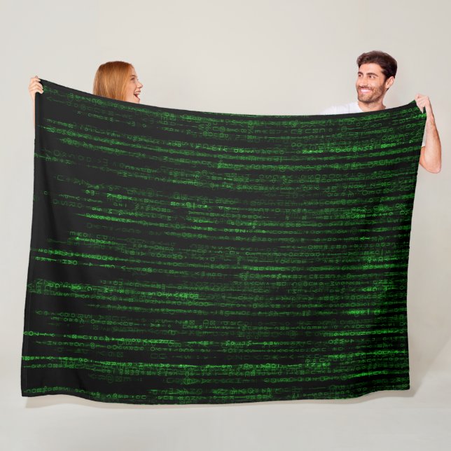 Matrix code fleece blanket (In Situ)