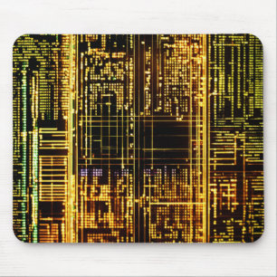 Matrix Code Flow Mouse Pad