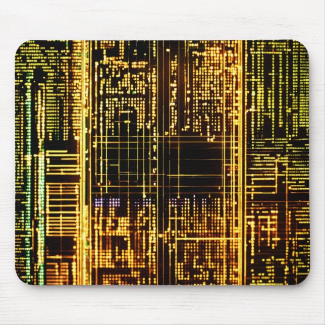 Matrix Code Flow Mouse Pad (Front)